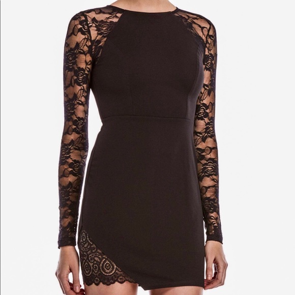 Emerald Sundae Dresses & Skirts - Black Long Sleeve Party Dress